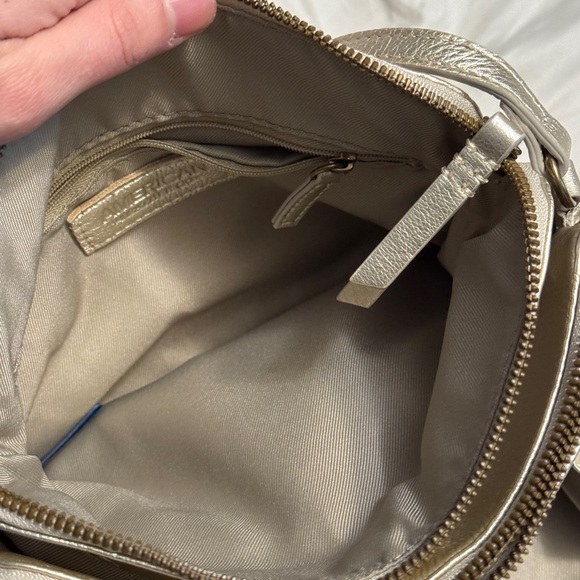 American Leather Gold Crossbody Bag - Picture 7 of 9